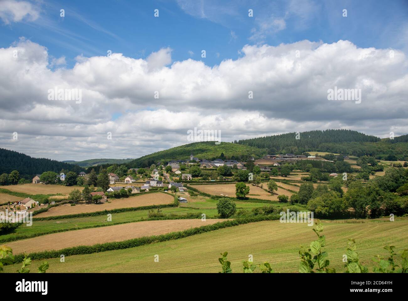 Blick auf die Landschaft von Morvan, Bourgogne in Frankreich Stockfoto