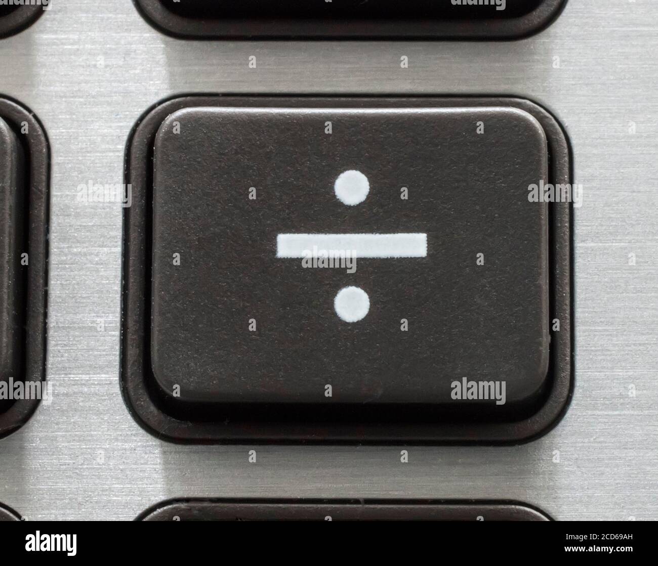 Dividieren Zeichen auf Rechner-Taste Stockfoto