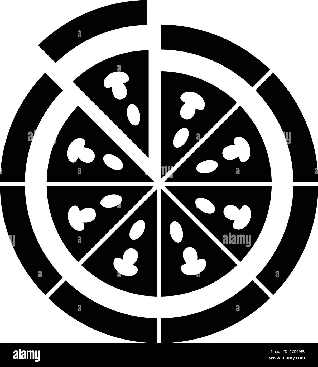 Essen, Pizza Slice Icon - perfekt für die Gestaltung und Entwicklung von Websites, gedruckten Dateien und Präsentationen, Werbematerialien, Illustrationen o Stock Vektor
