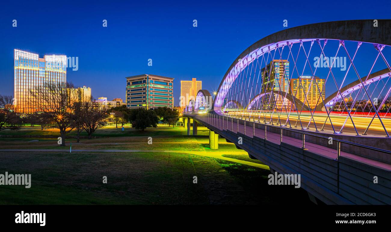 Fort Worth ist die 17.-größte Stadt in den Vereinigten Staaten von Amerika und die fünftgrößte Stadt im Bundesstaat Texas. Stockfoto