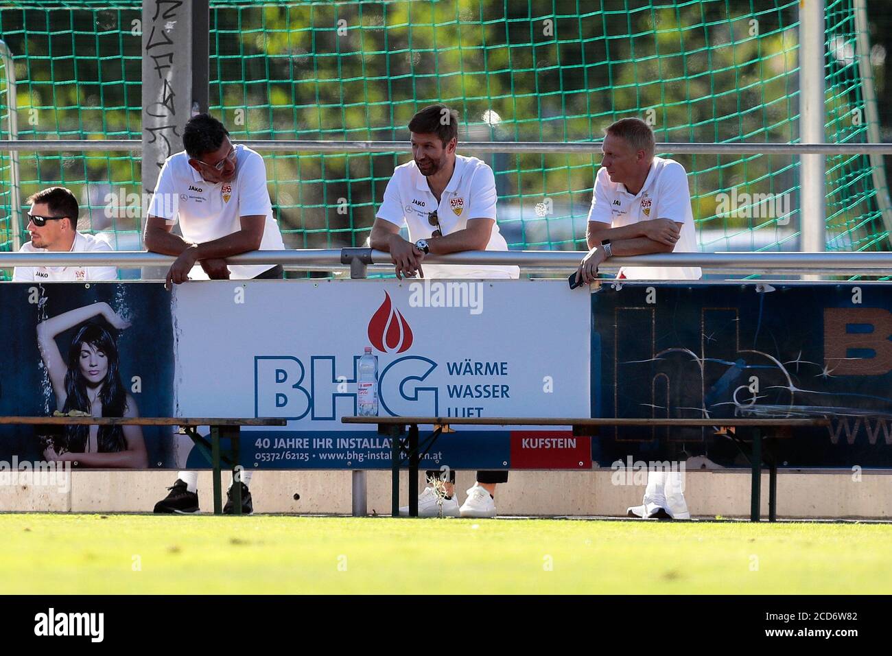firo: 26.08.2020, Fußball, Heroes Cup, Saison 2020/2021, HSV Hamburg Hamburg Hamburg - VfB Stuttgart, Thomas Hitzlsperger, VFB Stuttgart, VFB, Stuttgart, ganze Figur, Einsatz weltweit Stockfoto