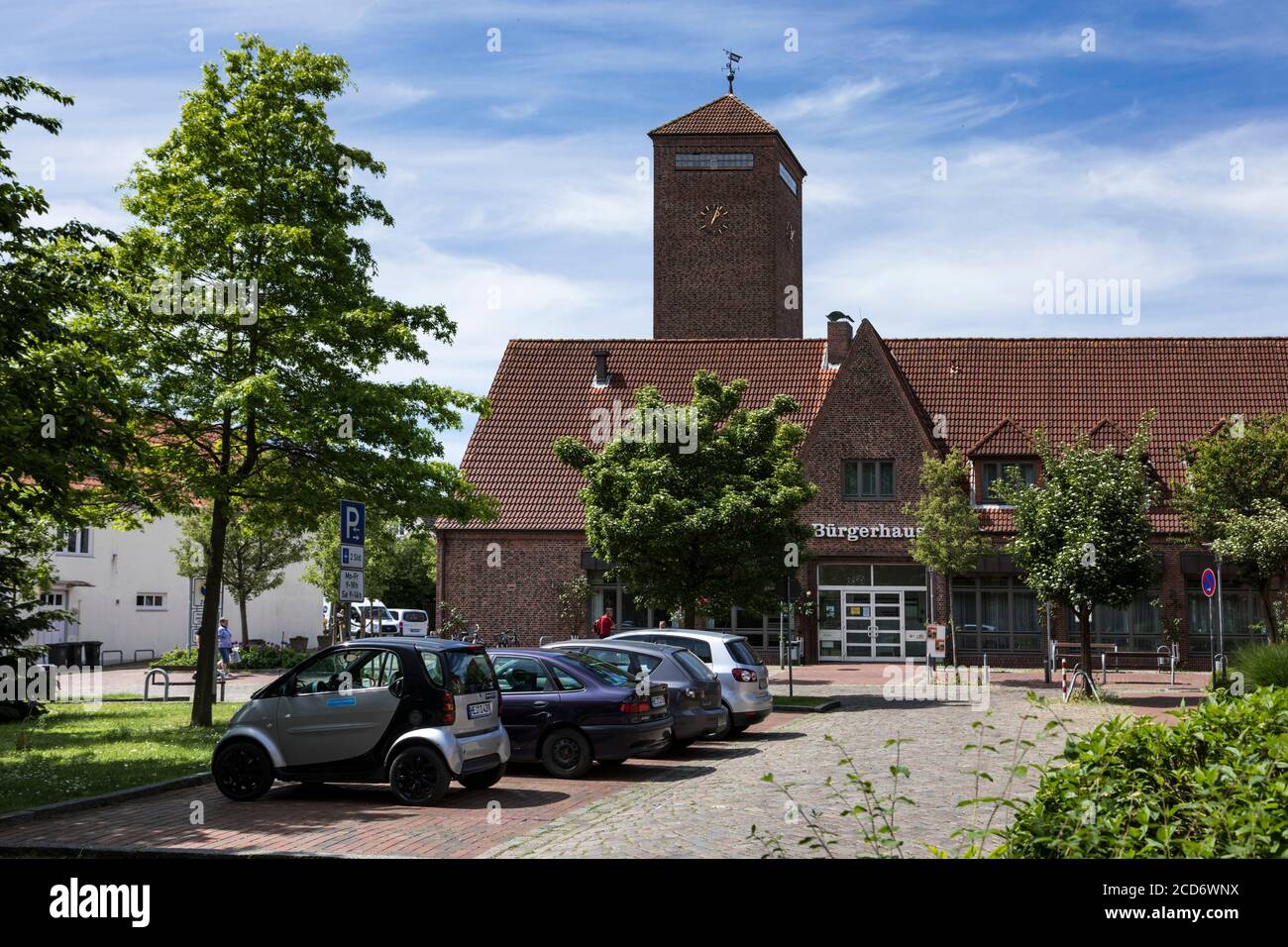 Gemeindezentrum in Heide im ehemaligen Feuerwehrgebäude Stockfoto