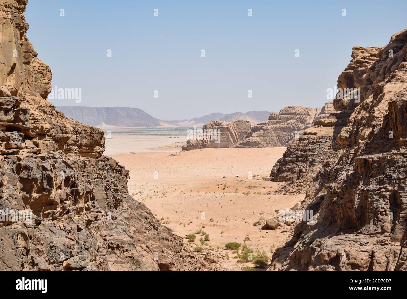 Wüste Wadi Rum in Jordanien Stockfoto