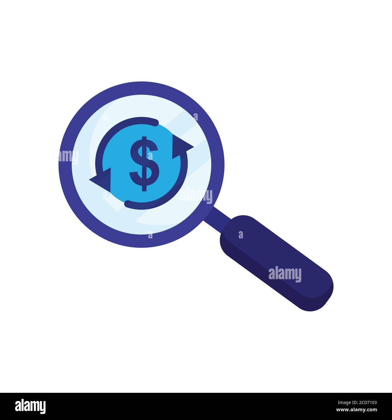 Business-Alphabetisierung suchen flaches Symbol. Vektor der Designvorlage Stock Vektor