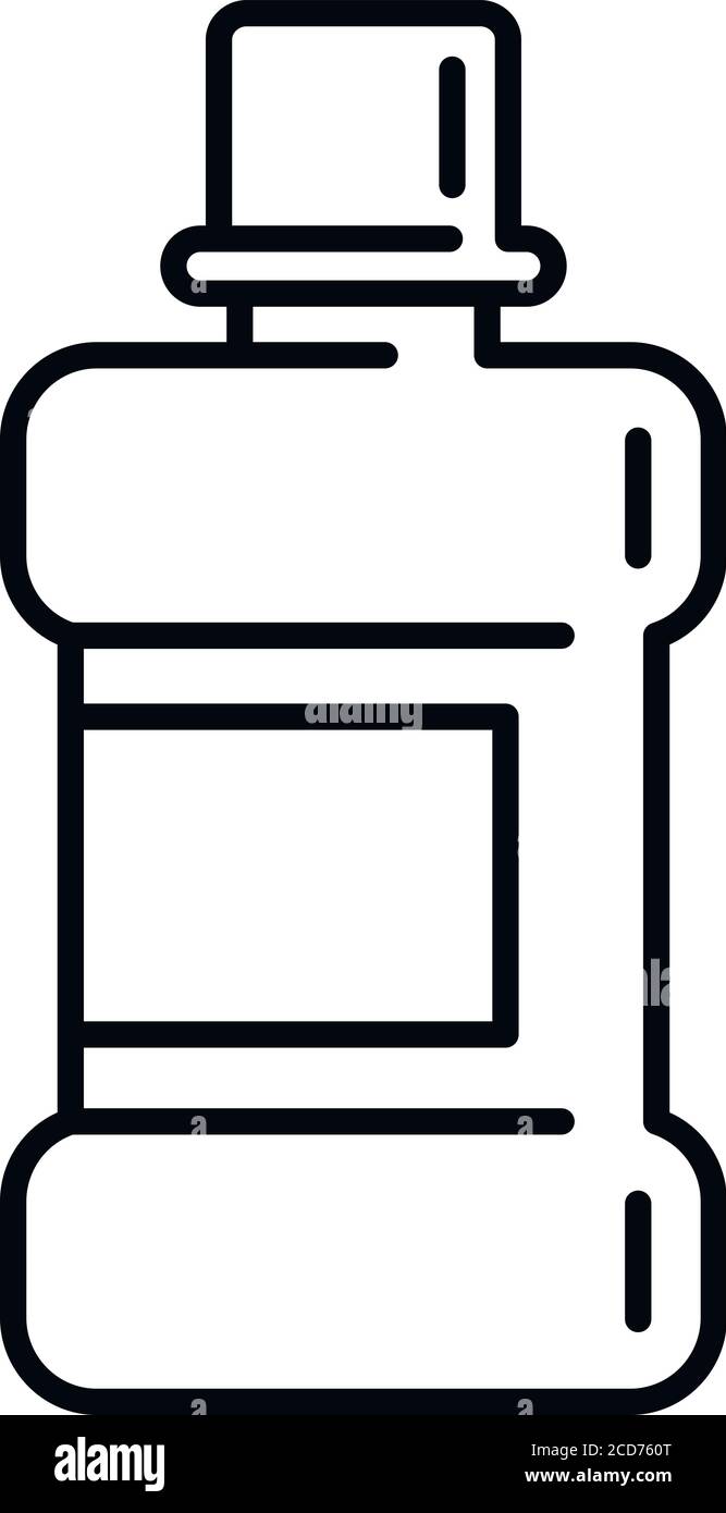 Symbol für Mundwasser. Umriss Mundwasser Vektor-Symbol für Web-Design isoliert auf weißem Hintergrund Stock Vektor