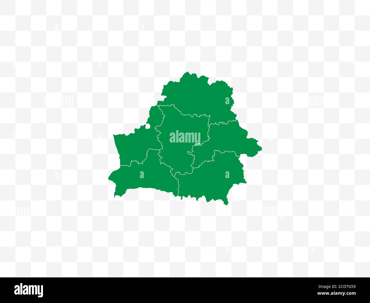 Weißrussland Karte - Republik Weißrussland. Europa. Vektorgrafik. Stock Vektor