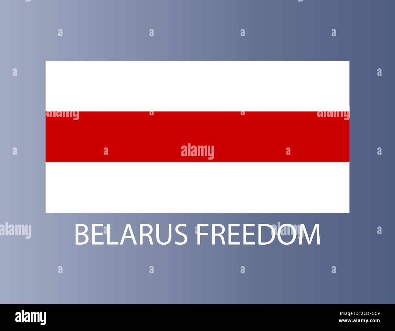 Nationale, historische Flagge Weißrussland, weiß-rot-weiß. Vektorgrafik. Stock Vektor