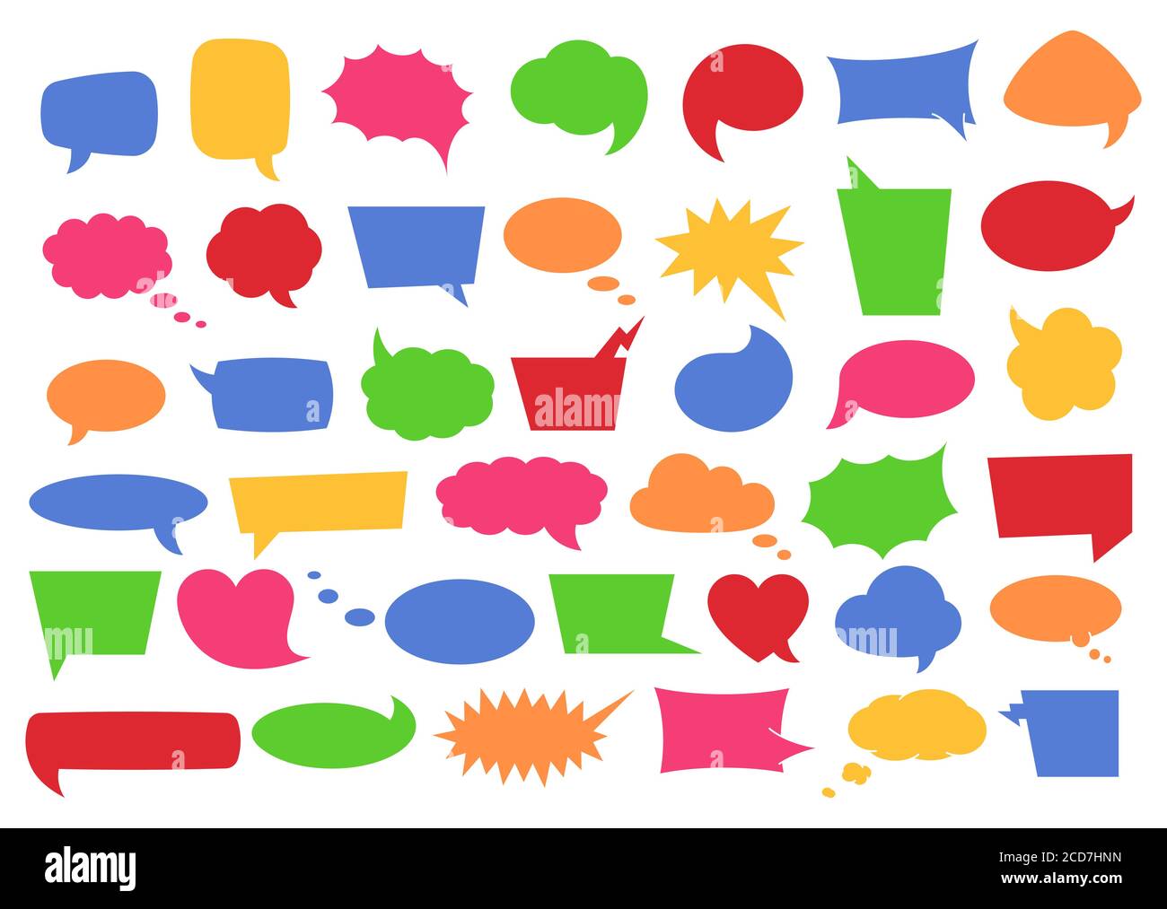Sprechblasenset mit Platz für Phrasen. Stock Vektor