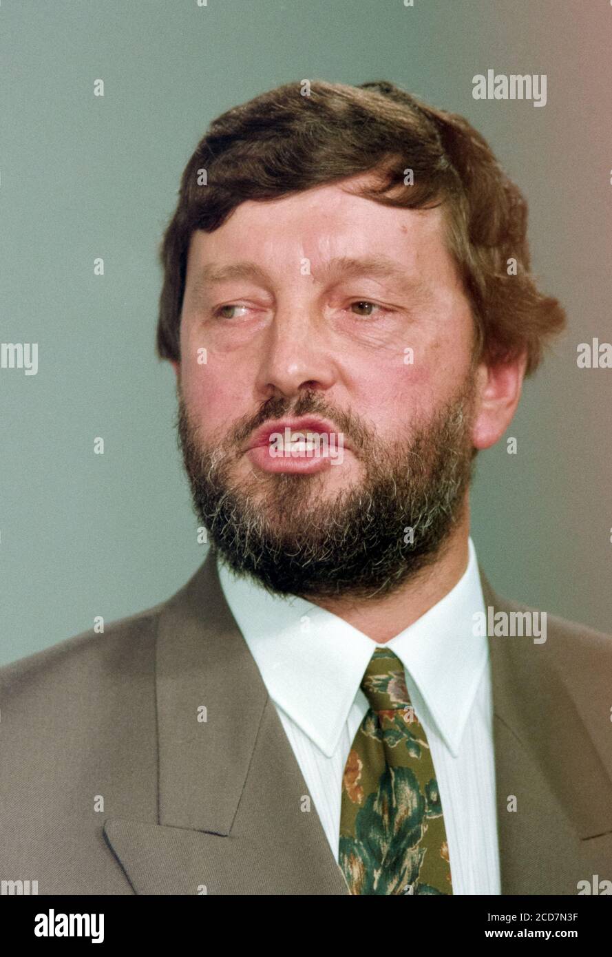 David Blunkett MP auf der Plattform bei der Labour Party Konferenz im Brighton Center in East Sussex. 27. September 1993. Foto: Neil Turner Stockfoto