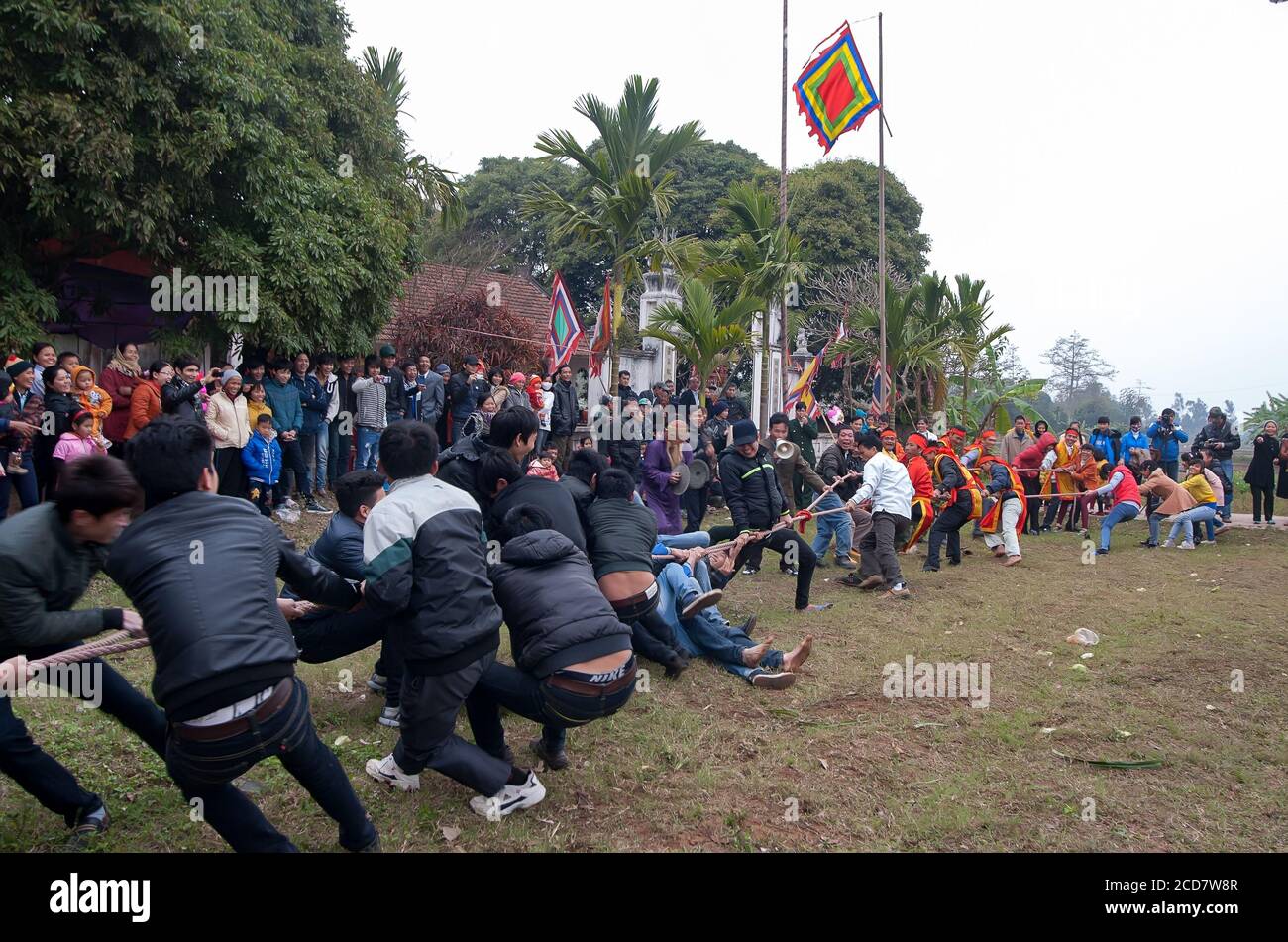 Das Festival, Tempel von Do, Bac Ninh, Anbetung König Ly Vietnam Stockfoto
