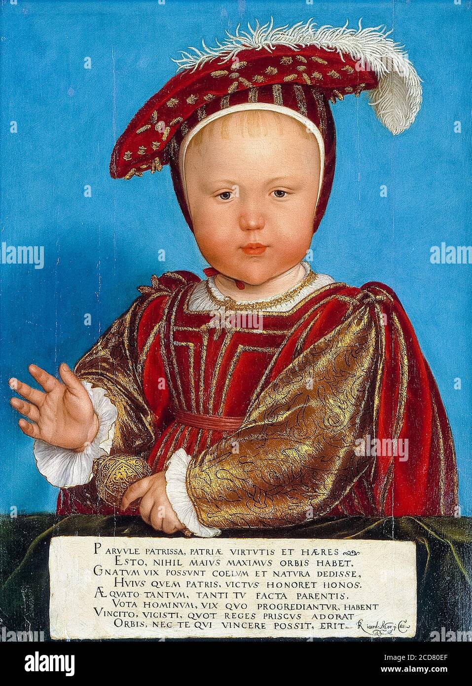 Edward, Prinz von Wales, (1537-1553), später Edward VI von England, König von England, Porträtmalerei von Hans Holbein dem Jüngeren, um 1538 Stockfoto