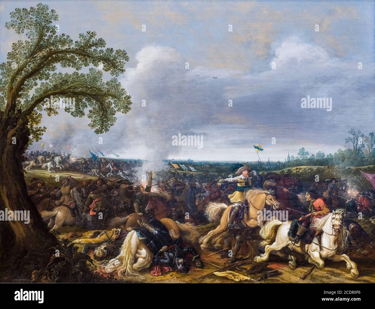 Gustav II. Adolf (1594-1632), König von Schweden bei der Schlacht von Lützen, 16. November 1632, Gemälde von Jan Asselijn, 1633-1634 Stockfoto