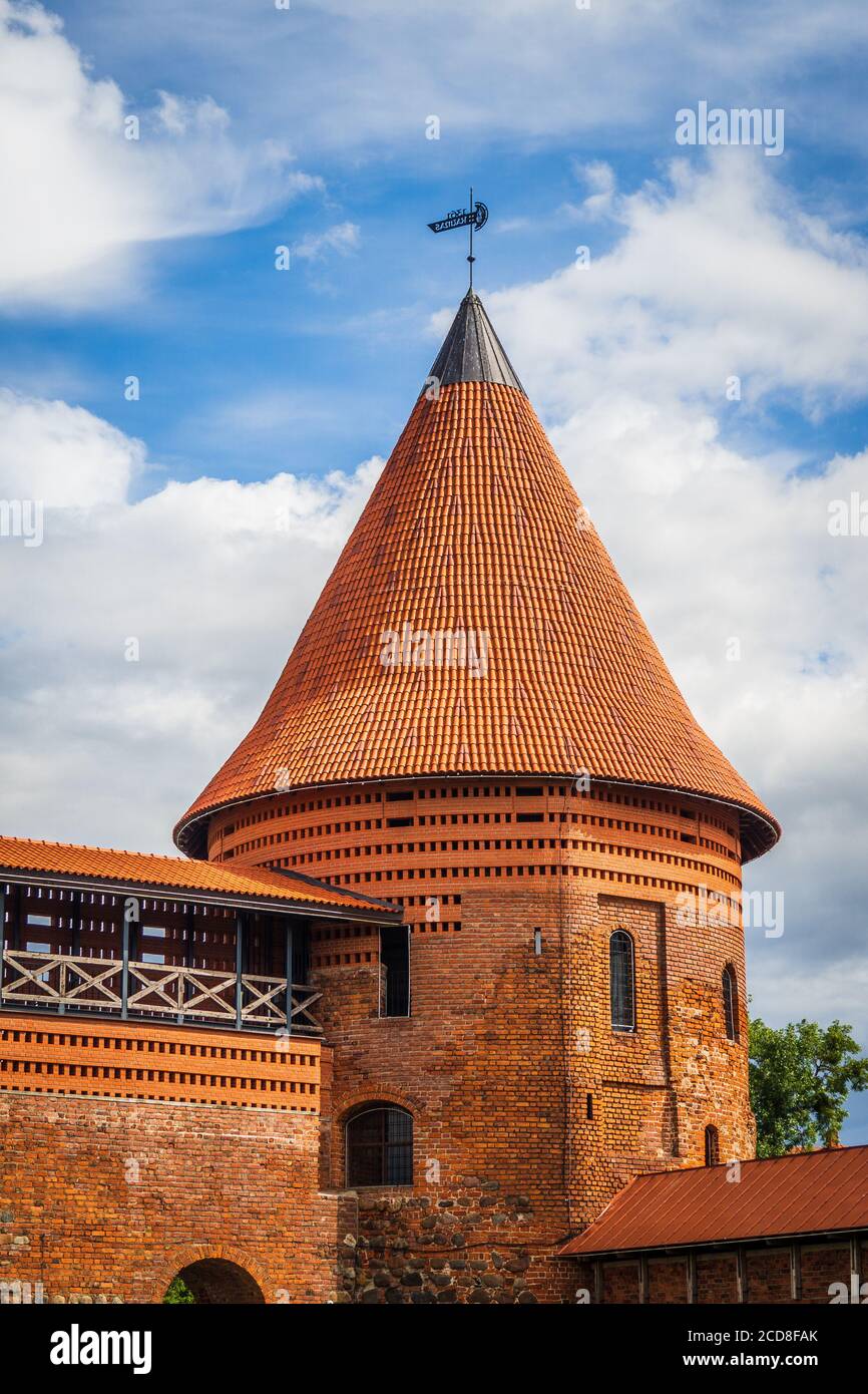 Kaunas Burg, in der Mitte des 14. Jahrhunderts gebaut, im gotischen Stil - Litauen Stockfoto