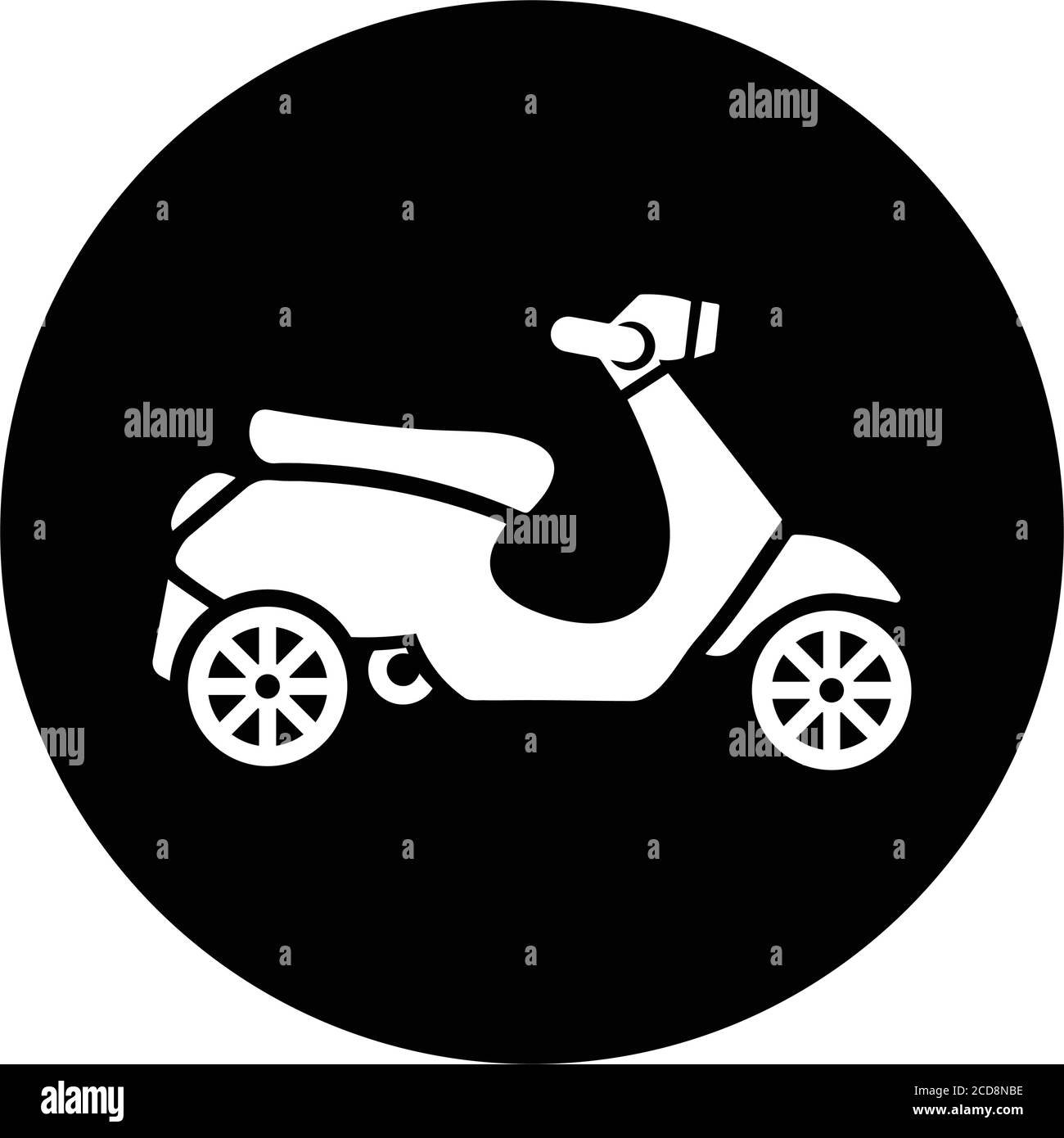 Fahrrad, vespa Roller Icon - gut organisiert und editierbar Vektor-Design mit in kommerziellen Zwecken, Printmedien, Web oder jede Art von Design-Projekte. Stock Vektor