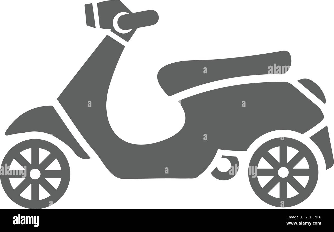Fahrrad, vespa Roller Icon - gut organisiert und editierbar Vektor-Design mit in kommerziellen Zwecken, Printmedien, Web oder jede Art von Design-Projekte. Stock Vektor