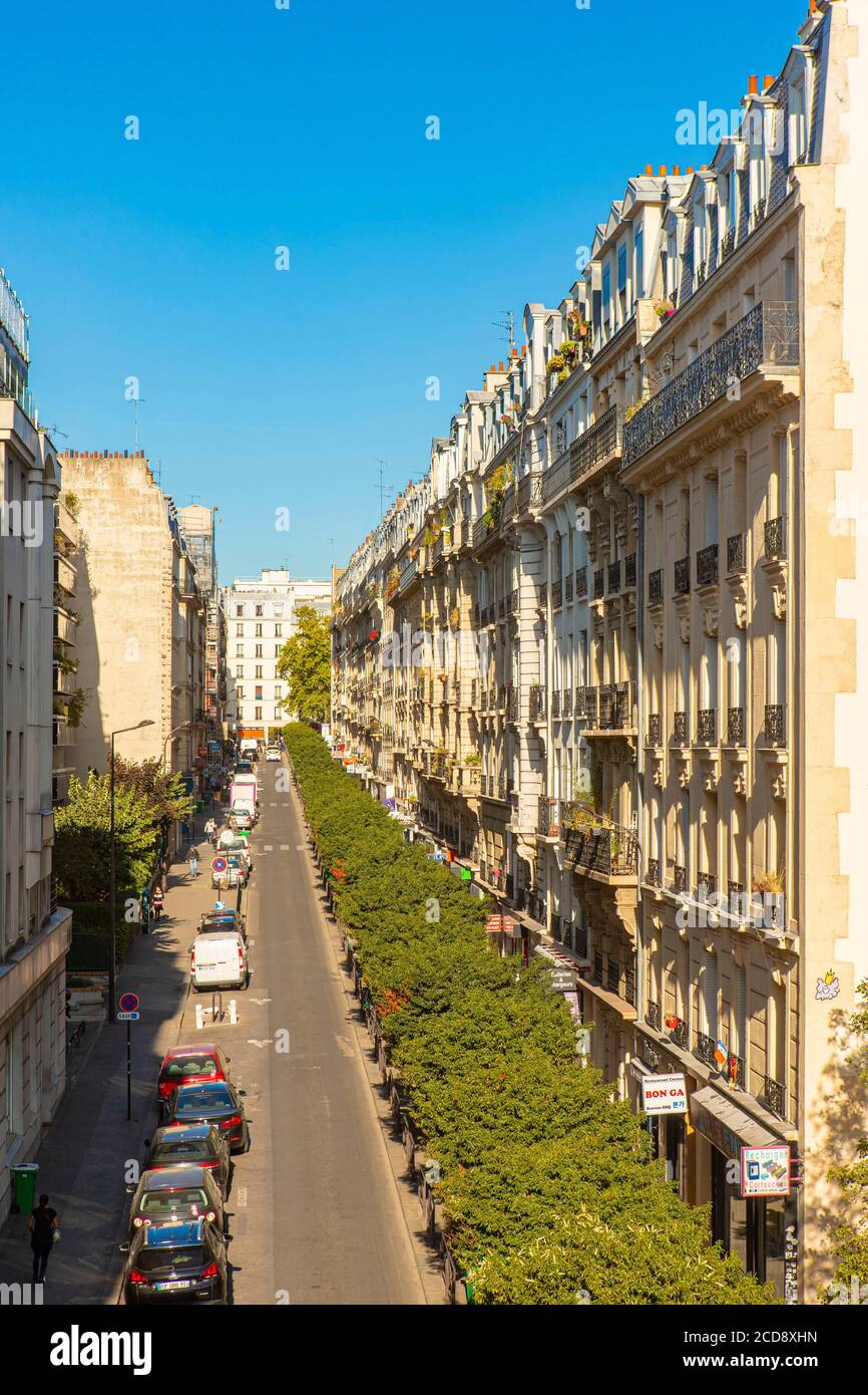 Frankreich, Paris, Rue Montgallet, spezialisiert auf IT Stockfoto