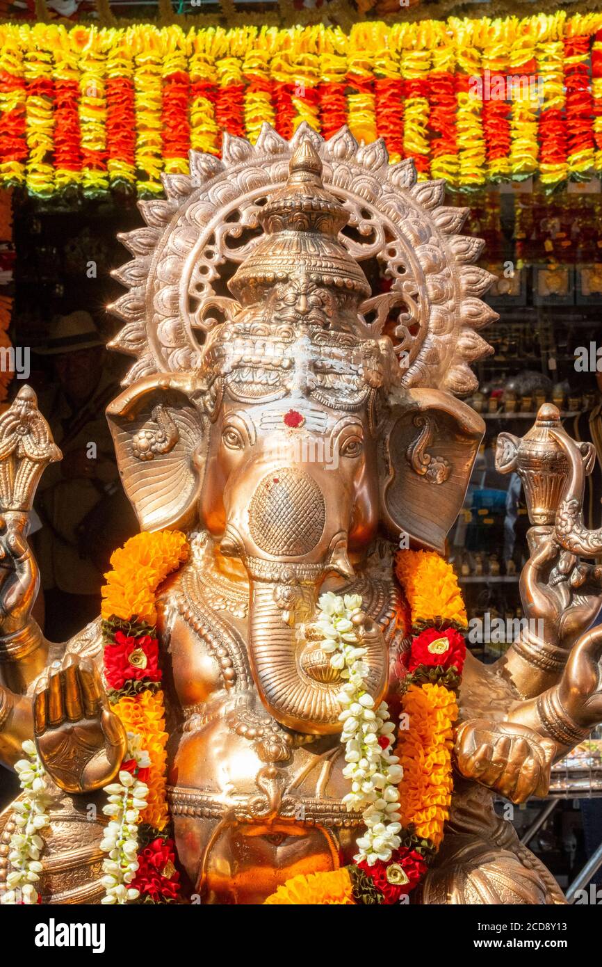 Frankreich, Paris, Ganesh Tempel von Paris Sri Manicka Vinayakar Alayam, das Fest des Gottes Ganesh Stockfoto