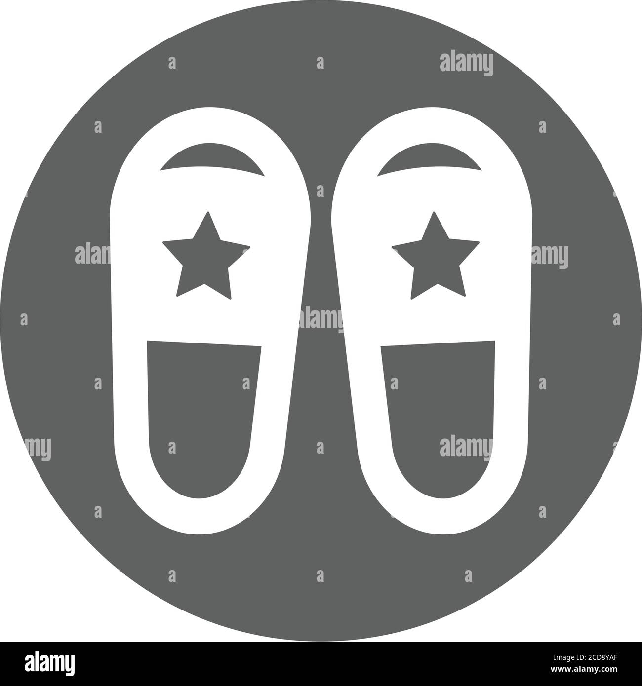 Schuhe, Hausschuhe Symbol ist auf weißem Hintergrund isoliert. Einfache Vektordarstellung für Grafik- und Webdesign oder kommerzielle Zwecke. Stock Vektor