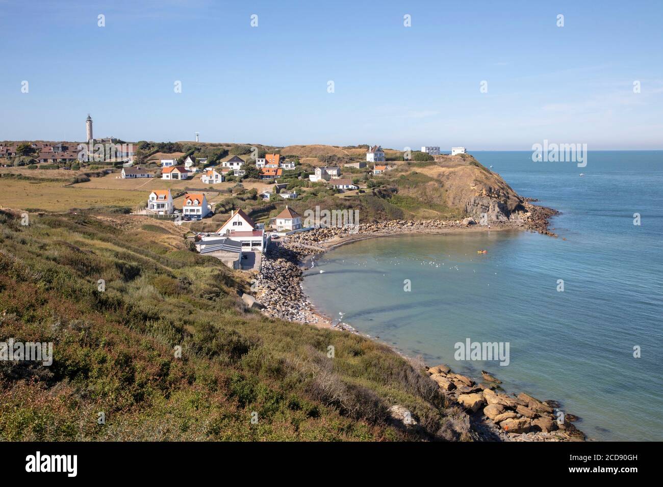 Frankreich, Pas de Calais, Cote d'Opale, Audinghen, GR Küste von Cap Gris Nez Stockfoto