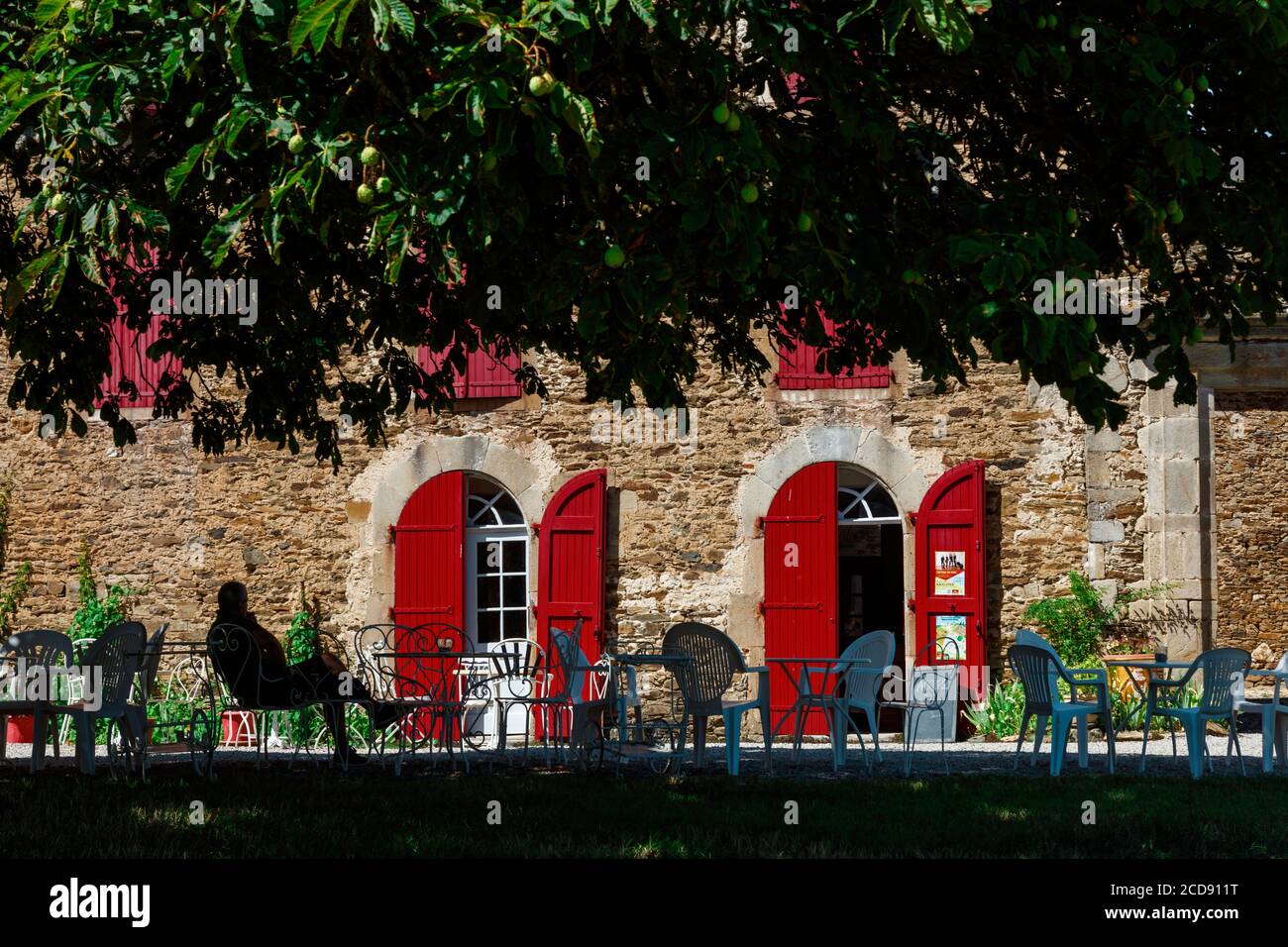 Frankreich, Aveyron, Camjac, Bosc Castle, Außenansicht des Schlosses und seiner Gärten Stockfoto