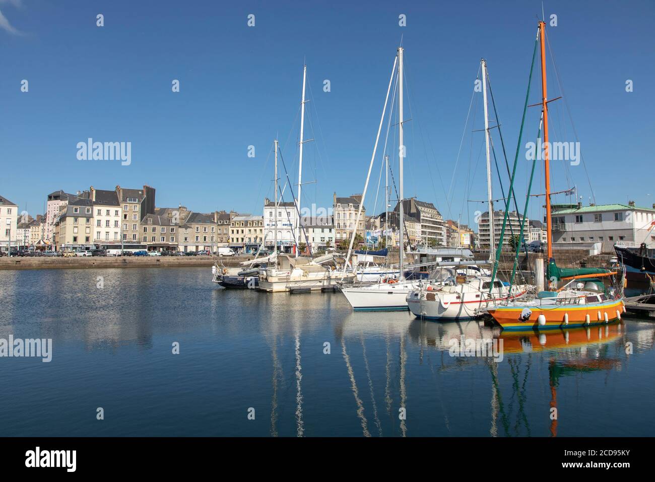 Frankreich, Manche, Cherbourg-Octeville, dock, Alexander III und des Handels mit Becken Stockfoto