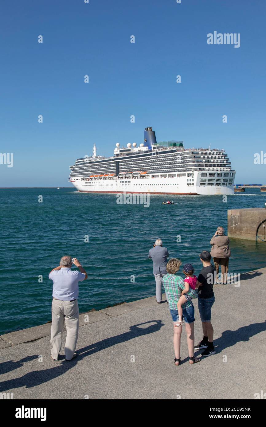 Frankreich, Manche, Cherbourg, Kreuzfahrtschiff Arcadia Stockfoto