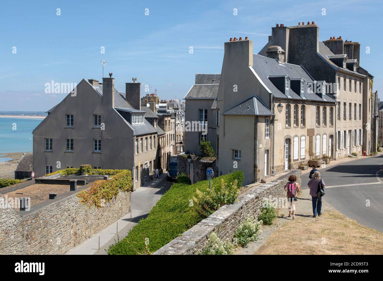 Frankreich, Manche, Cotentin, Granville, die Oberstadt auf einer felsigen Landzunge am äußersten östlichen Punkt der Mont Saint Michel Bay, Oberstadt Stockfoto