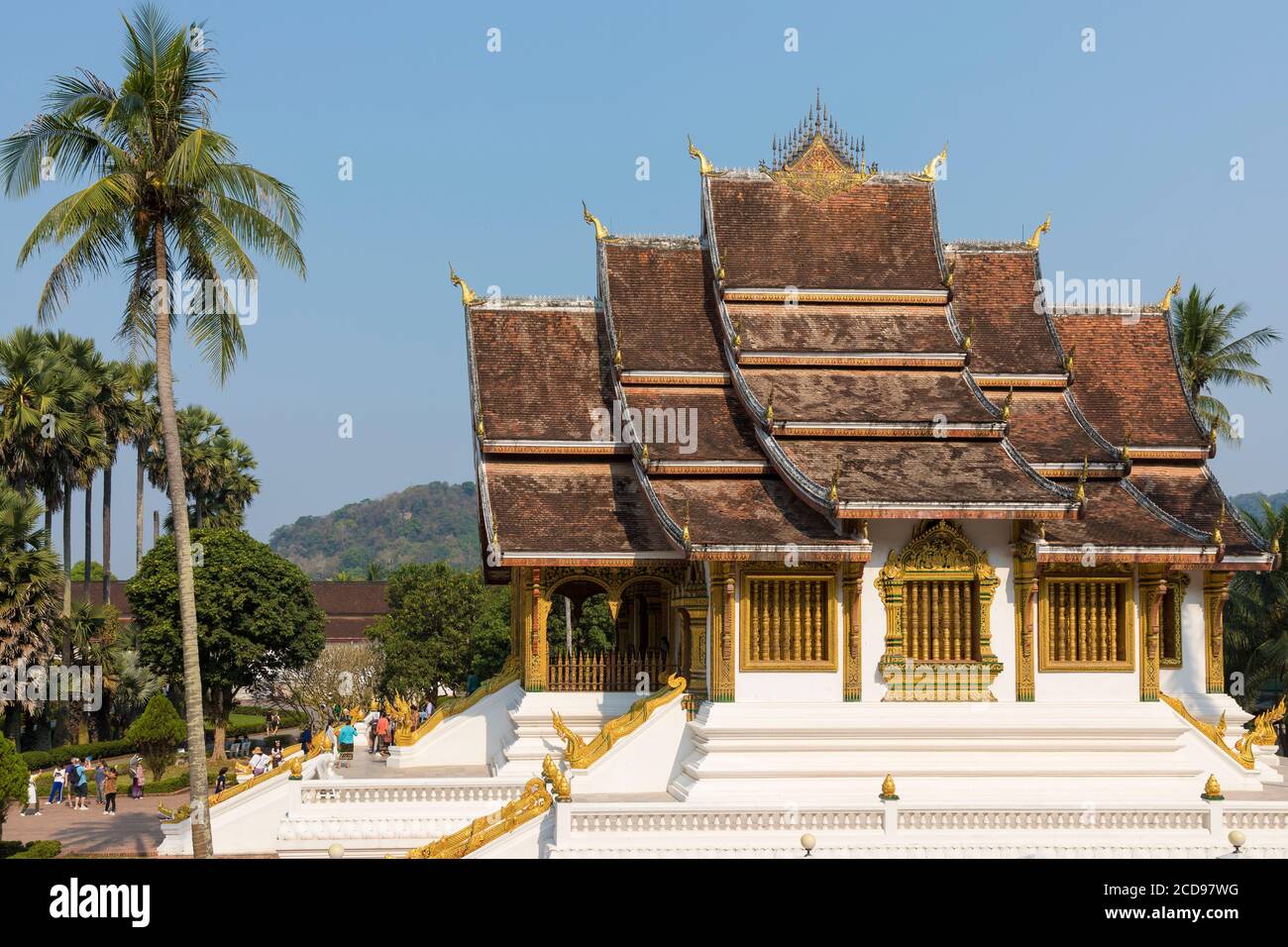 Laos, Provinz Luang Prabang, Luang Prabang, Haw Pha Bang im Königspalast Stockfoto