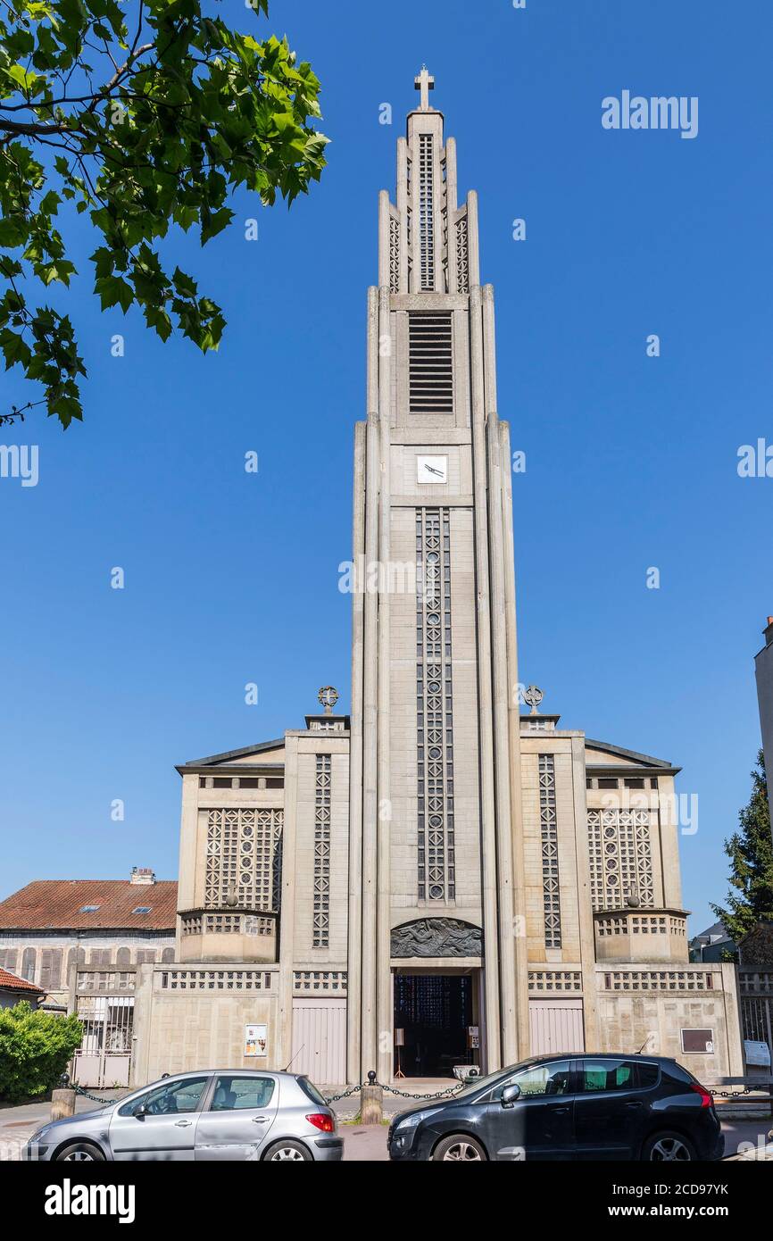 Frankreich, seine Saint Denis, Le Raincy, Kirche unserer Lieben Frau des Trostes Stockfoto