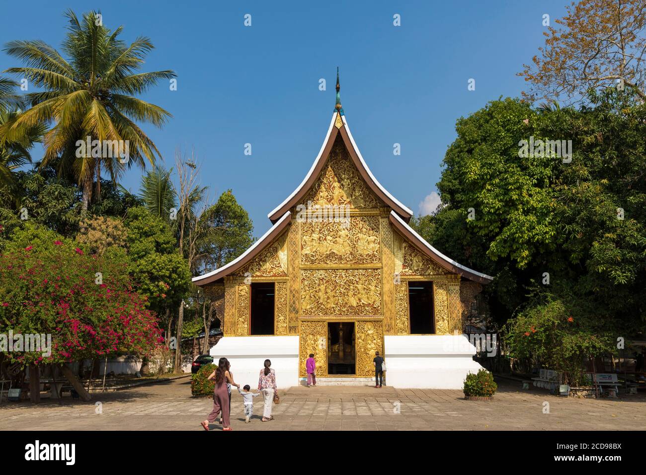 Laos, Luang Prabang, Vat Xieng Thong Stockfoto