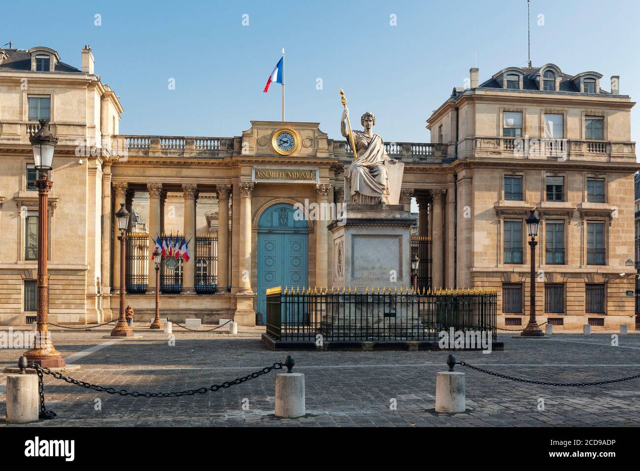 Frankreich, Paris, UNESCO-Weltkulturerbe, Palais Bourbon, Sitz der Assemblee Nationale (Französische Nationalversammlung) Stockfoto