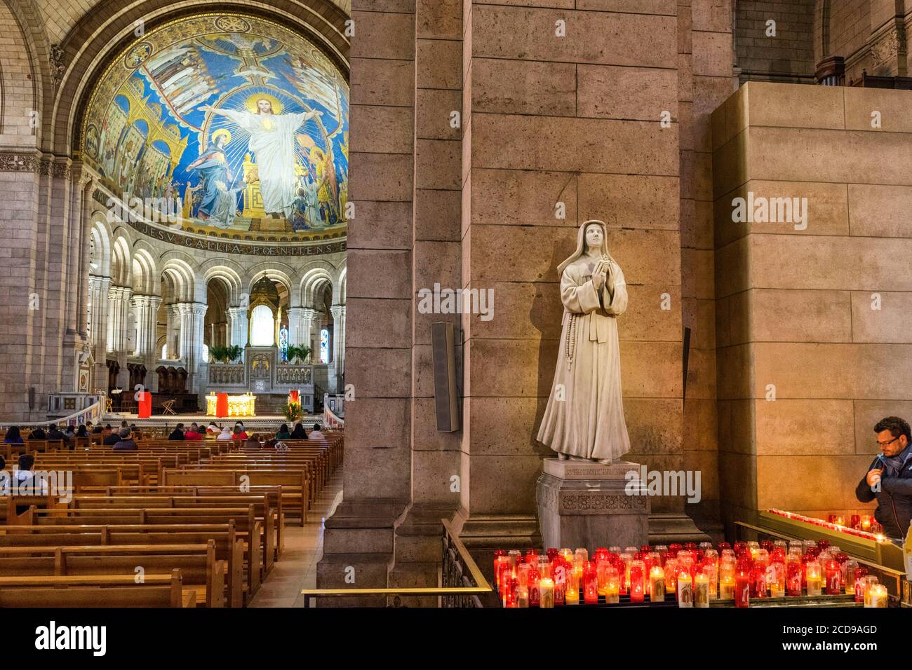 Frankreich, Paris, Montmartre-Hügel, Basilika Sacre Coeur Stockfoto Frankreich, Paris, Montmartre-Hügel, Basilika Sacre Coeur Stockfoto
