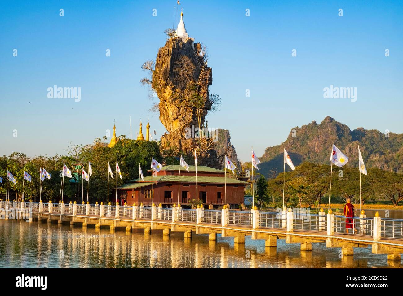 Myanmar (Burma), Karen State, hPa an, Kyauk Kalap Kloster oder Kyaik Ka Lat Stockfoto