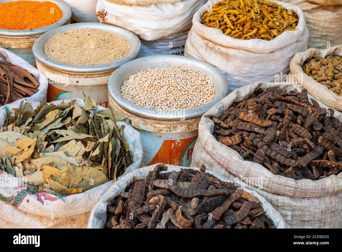 Myanmar (Burma), Mawlamyine (Moulmein), Markt, Gewürze Stockfoto