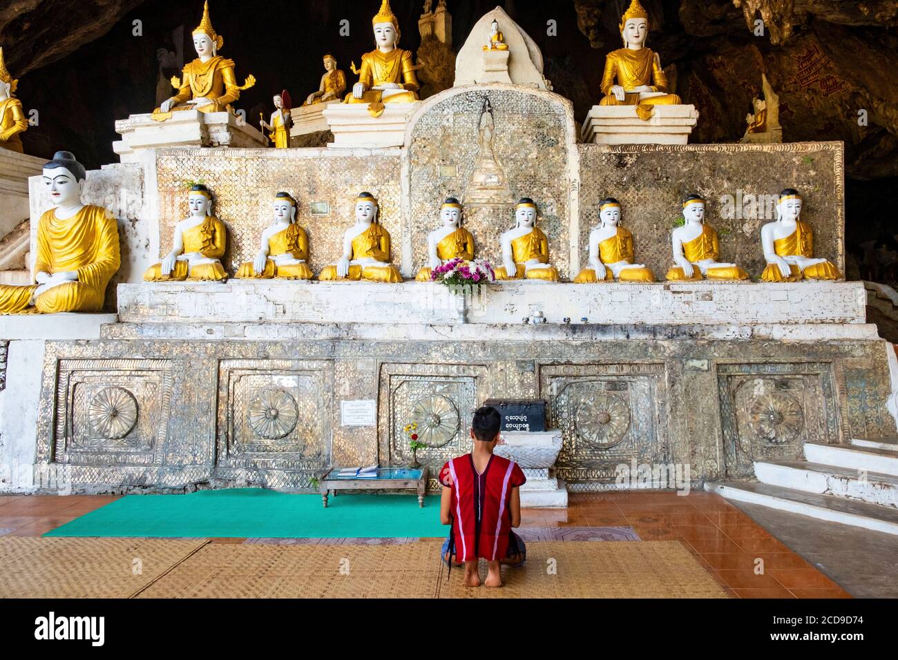 Myanmar (Burma), Karen State, hPa an, Yathei Pyan Cave oder Ya Teak Pyan Stockfoto