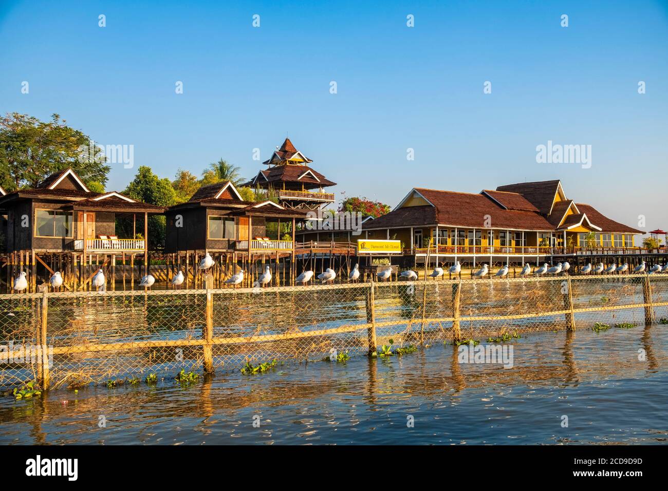 Myanmar (Burma), Shan State, Inle Lake, Paramount Inle Resort Stockfoto