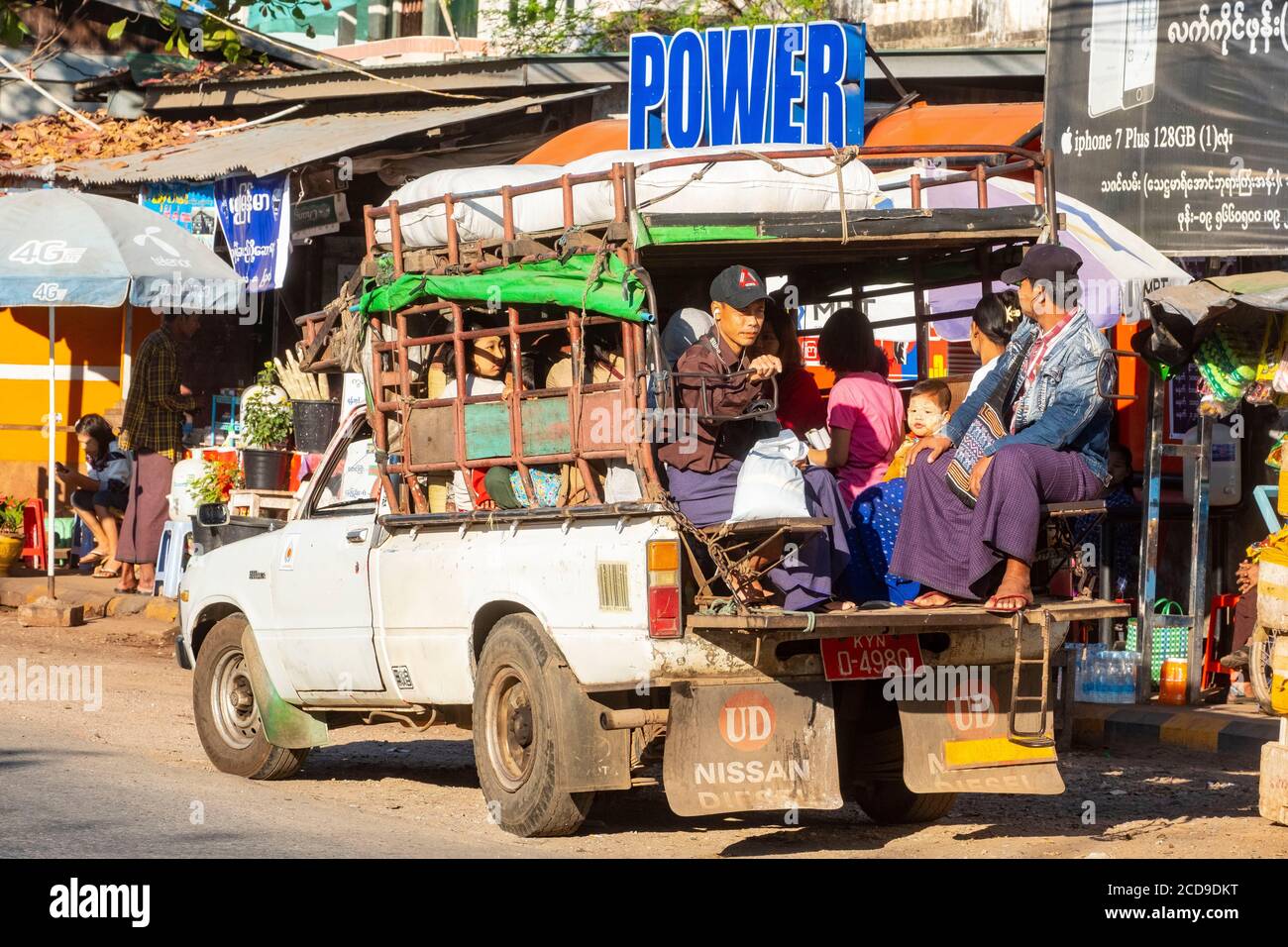 Myanmar (Burma), Karen State, Innenstadt hPa an Stockfoto