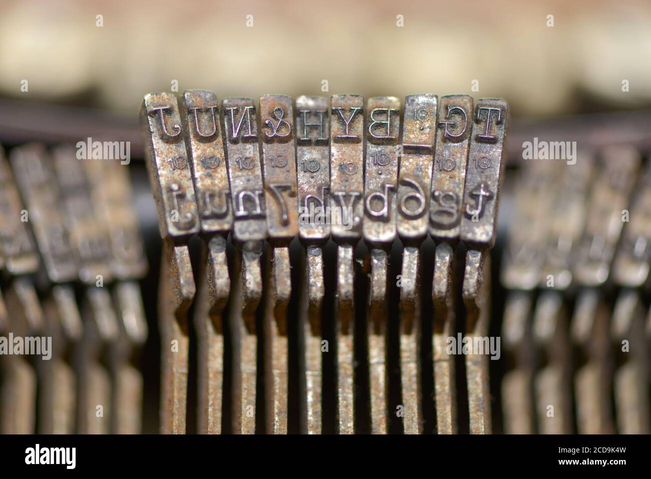 Detail der altmodischen Corona Schreibmaschine Stockfoto