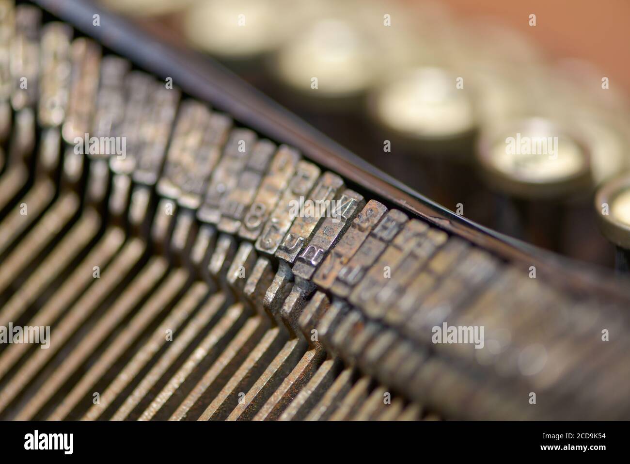 Detail der altmodischen Corona Schreibmaschine Stockfoto