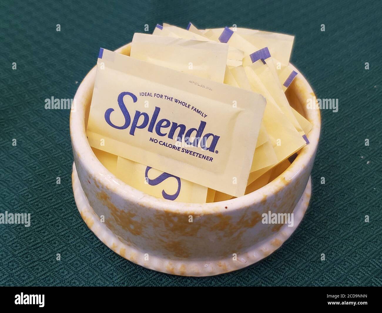 Nahaufnahme der Box für den künstlichen Süßstoff der Marke Splenda, San Ramon, Kalifornien, 18. Juni 2020. () Stockfoto