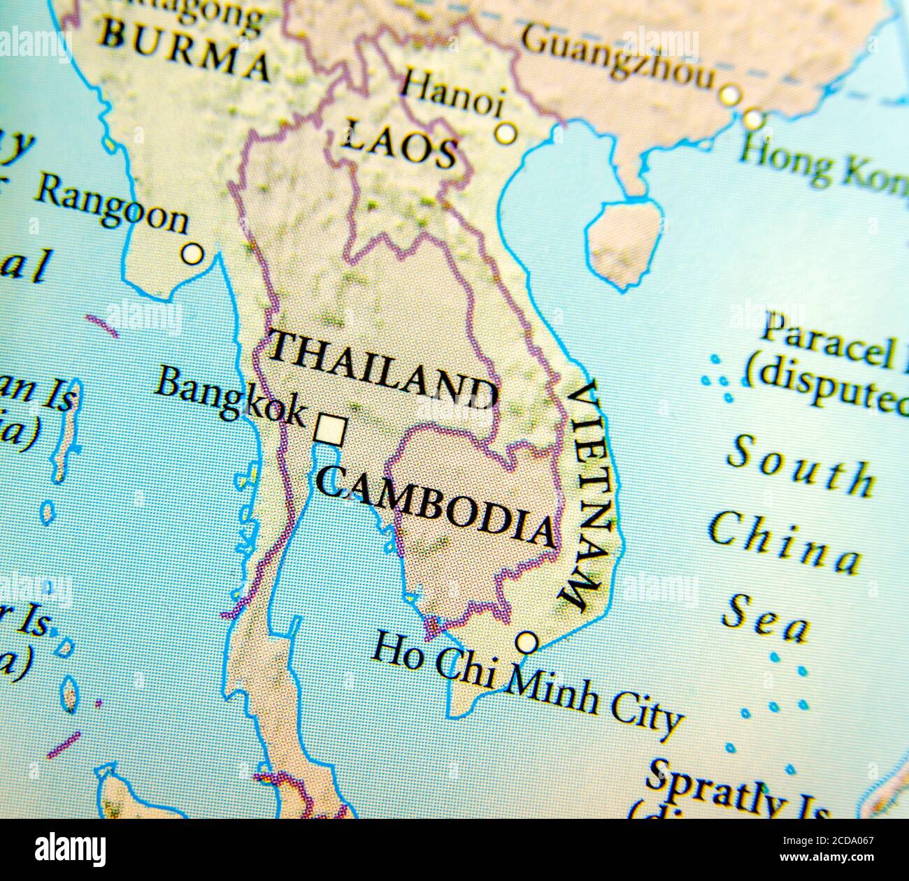 Map of cambodia vietnam thailand laos -Fotos und -Bildmaterial in hoher