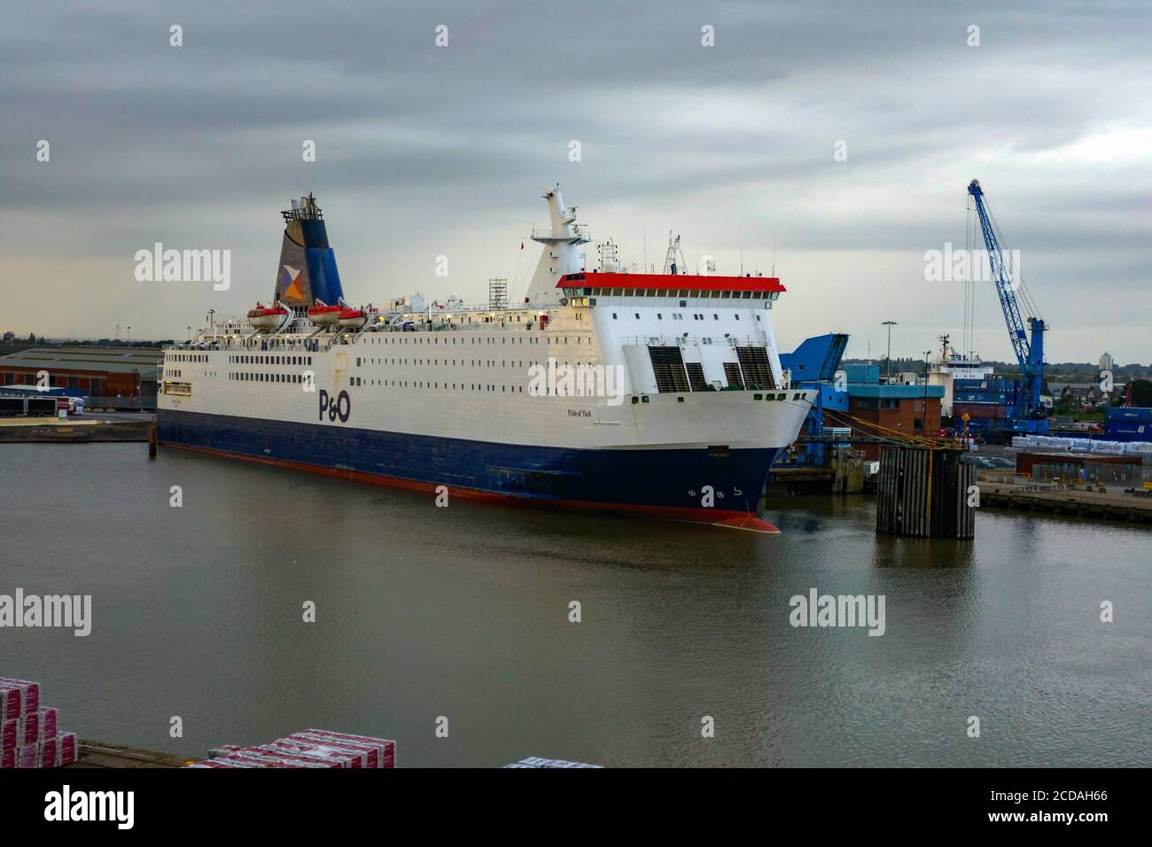 P & O Fähre, Pride of York, Hull nach Zeebrugge, Hull Docks, Hull, Großbritannien Stockfoto