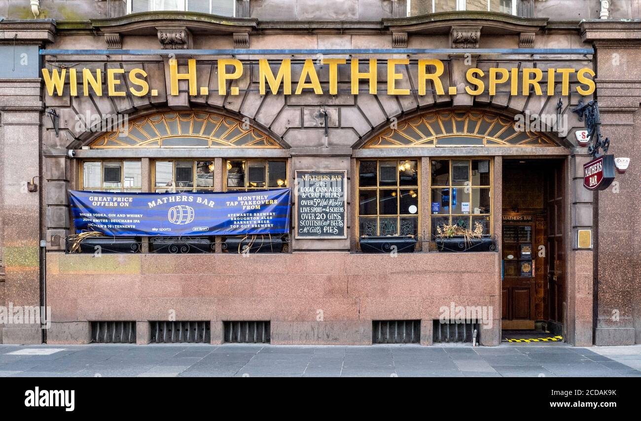Mathers Bar, 1 Queensferry Street, Edinburgh EH2 4PA Stockfoto