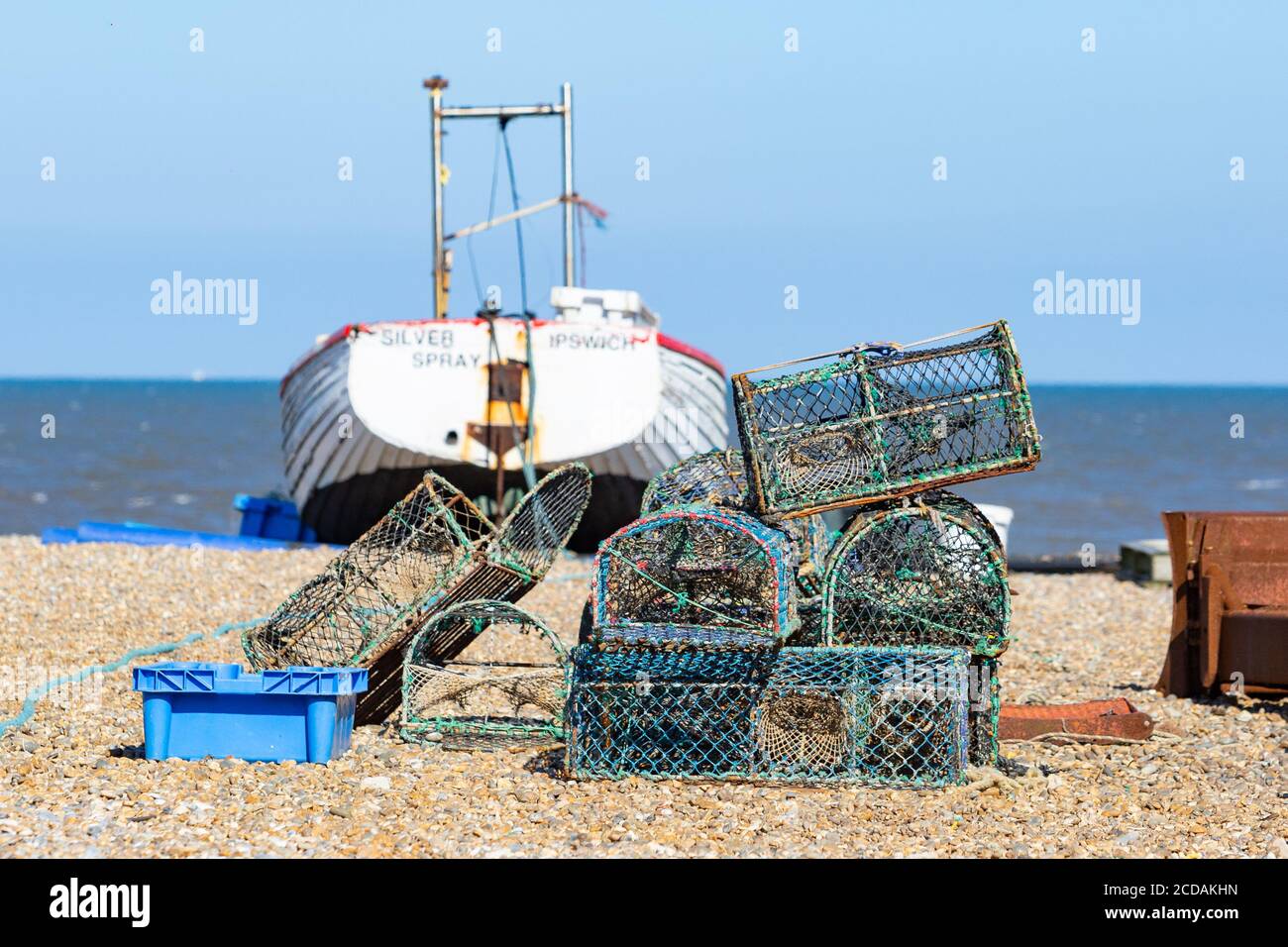 Aldeburgh. Malerischer beliebter Ferienort an der Suffolk Küste. Stockfoto