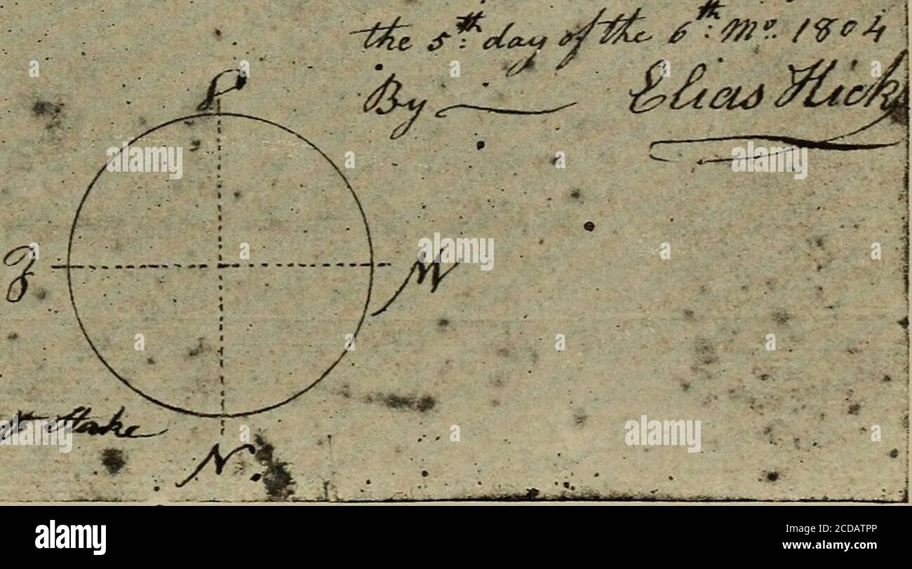 . Das Leben und die Arbeit von Elias Hicks; von Henry W. Wilbur. Mm* 5) £a*ri4 wv &lt;?t4-asrU*-£y ax* La&i ten /r =. LEBEN UND ARBEIT VON ELIAS HICKS 145 Jericho Prediger in Philadelphia, auf der Grundlage, dass er war unSound berühren die Lehre verkündet durch die YearlyMeeting. Die Aufgabe, alle Aktivitäten dieser Periode detailliert zu beschreiben, wäre zu schwierig und abscheu, um in diesem Buch vollständig aufgezeichnet zu werden. Dass das unfreundliche Verhalten keineswegs auf einer Seite war, ist schmerzhaft wahr. Dennoch, da die Bestimmung der Philadelphia Ältesten, mit Elias Hicks zu tun, und stoppen seinen Dienst, wenn möglich, war contin Stockfoto