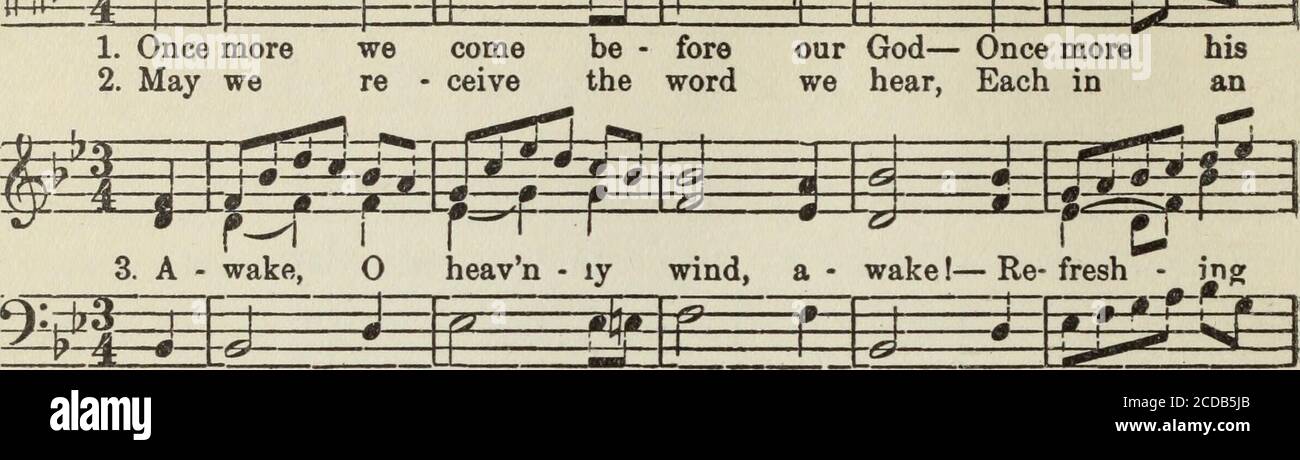 . Die Psalmode der Heiligen der Letzten Tage; eine Sammlung von originellen und ausgewählten Melodien, die speziell für dieses Werk arrangiert wurden und die Musik für jede Hymne im Hymnenbuch der Heiligen der Letzten Tage bietet. ^ Ei): -^- i^ziSit^ ?^- pur - est Streams of love. In pur - est Streams of Ilove. n 7^ m -<s^- ^^ ?-< USD- 2?t -ts^ ^ -t^)- -<5l- t2^ ^SL Nr. 159. BELL, iis und ios. [Seite 364.] Henry Russell. 1. Jubeln, Heilige, jubeln! Wir sind gebunden an das friedliche Zion!jubeln, Heilige, jubeln! Für diese freie und glücklichCheer, Heilige, jubeln!W3 wird Israels Gott wieder - ly on; 1 --- ich -^ - T 2. Mal. Land! Wir werden von seiner Al-Might-y Hand geführt werden. Lang Stockfoto