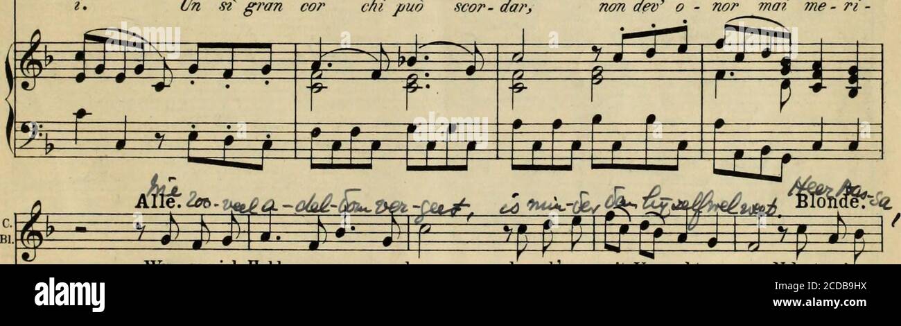 . Die Entführung aus dem Serail : komische Oper in 3 Akten . te. Wer so viel Huld ver-ges - sen ?. i/n .« ^an cor Chi può scor- kann, den sehman mit Ver- ach-tung non dev o - nor Mai me- ri -. Stockfoto