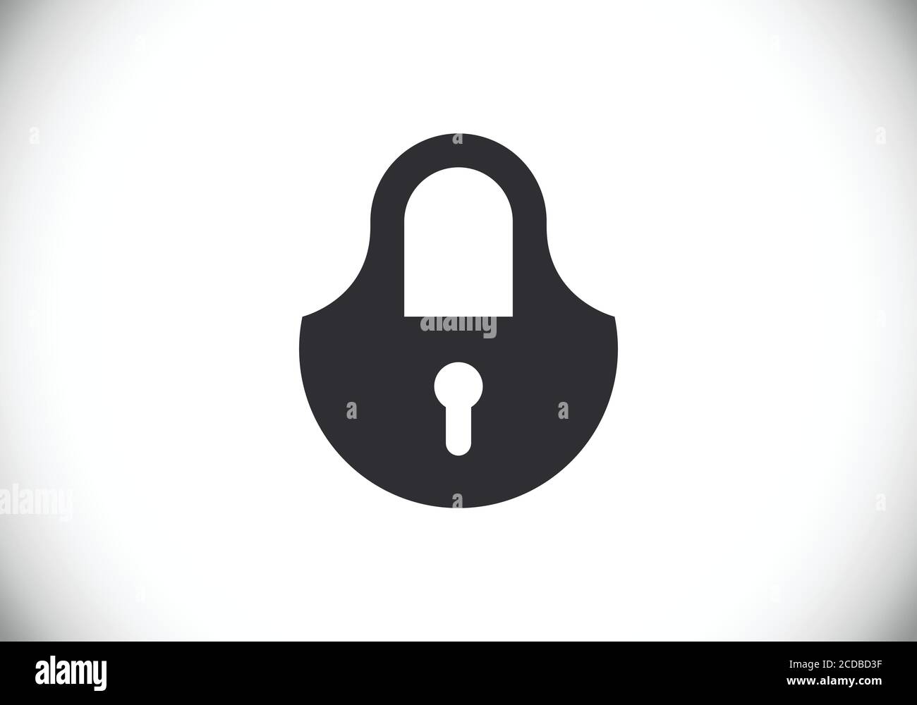 Schlosssymbol. Sicherheitslogo für Mobilgeräte und Internet. Schloss Logo Zeichen Symbol Vektor Illustration Stock Vektor