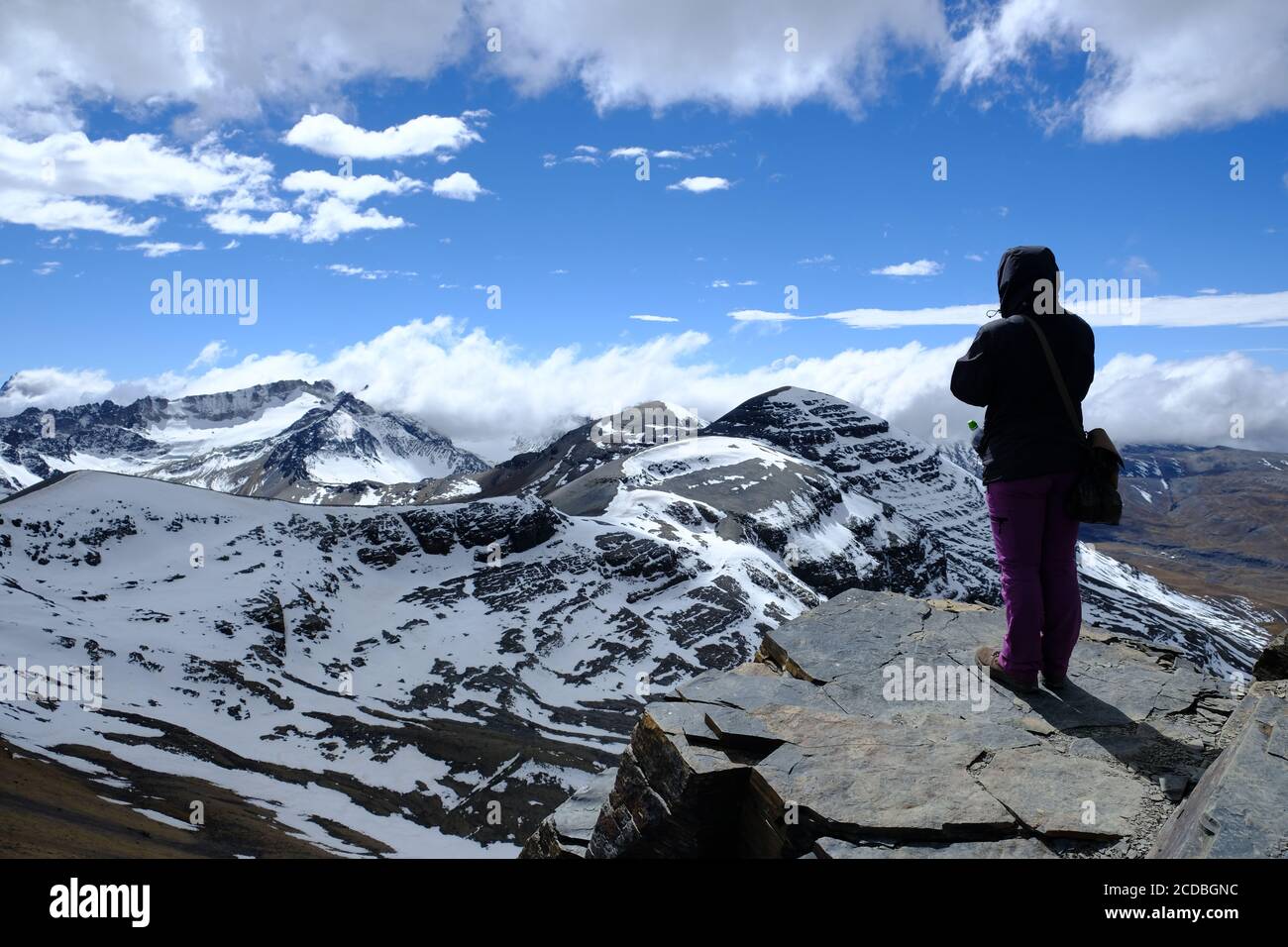 Bolivien La Paz Chacaltaya - Panoramablick vom Berg Chacaltaya Spitze Stockfoto