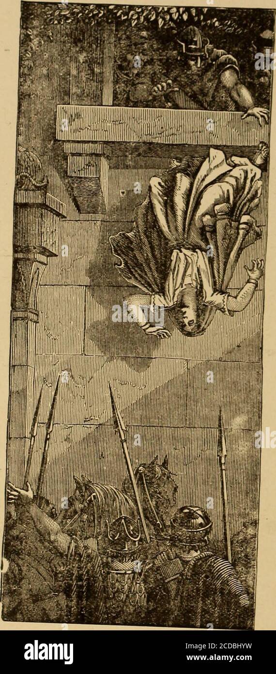 . Entzückende Geschichten; oder, Home Talks aus dem wunderbaren Buch.. . Israels Könige, und sie war seine Inspiration in all seinem Übel, sie plante das meiste davon und drängte ihn zu allem. Zur Zeit Elijahs ermordete sie alle Propheten, die sie finden konnte, während sie auf ihre Kosten nicht weniger als vierhundertundfünfzig Propheten des Baal, des falschen gottes, und vierhundertundvierzig Astarte, der falschen Göttin, behielt. Mit diesen Mitteln sie so stärkenedidol-Anbetung, dass diejenigen, die dem wahren Gott dienten waren wenige und weit dazwischen. Tatsächlich kannte Elia keinen Mann jenseits seiner selbst, der Gott treu war. Der Herr aber sagte es ihm Stockfoto
